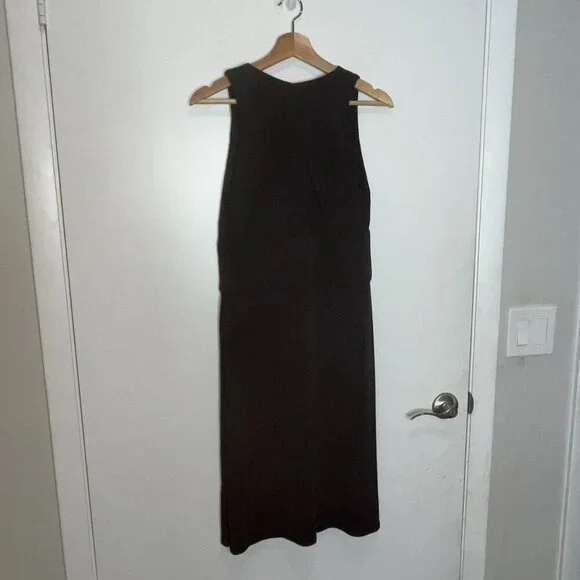 Celine Womens Brown Sleeveless V-Neck Mini Dress Size 44 - Picture 8 of 11